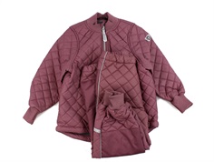 Mikk-line rose brown thermal set with fleece lining  